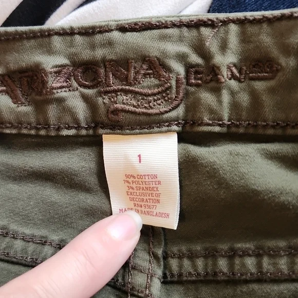 Arizona, Size 1, olive green Jeggings. - Picture 5 of 6